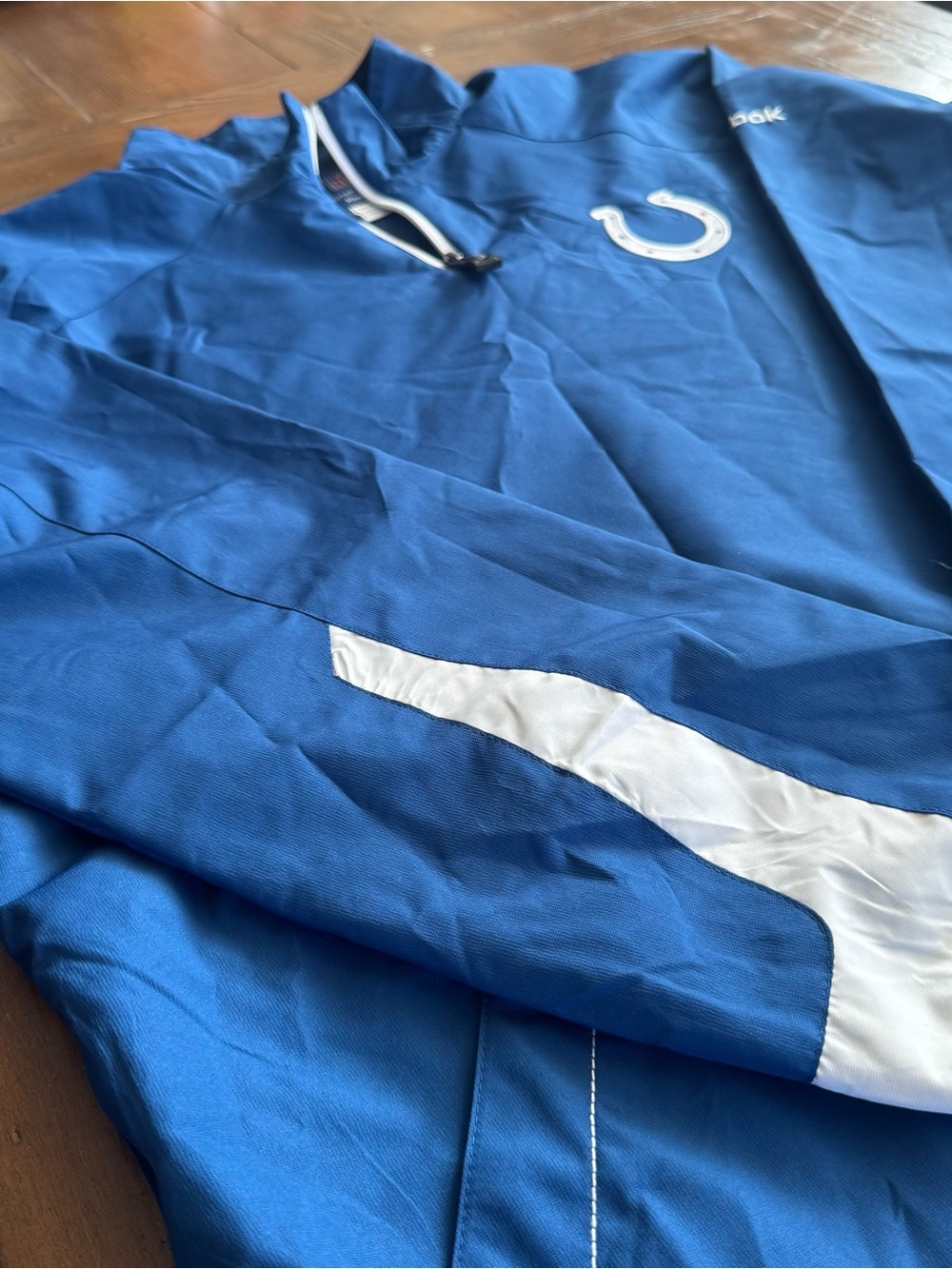 Reebok Indianapolis Colts NFL Onfield Blue Windbreaker Jacket Size M